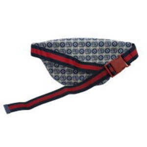 Gucci bag Logo Body Waist Belt Star Blue Bum Canvas
